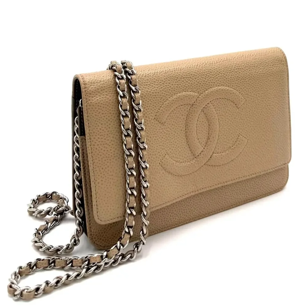 Timeless CC Caviar Leather Wallet on Chain